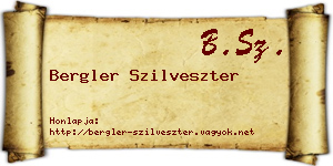 Bergler Szilveszter névjegykártya